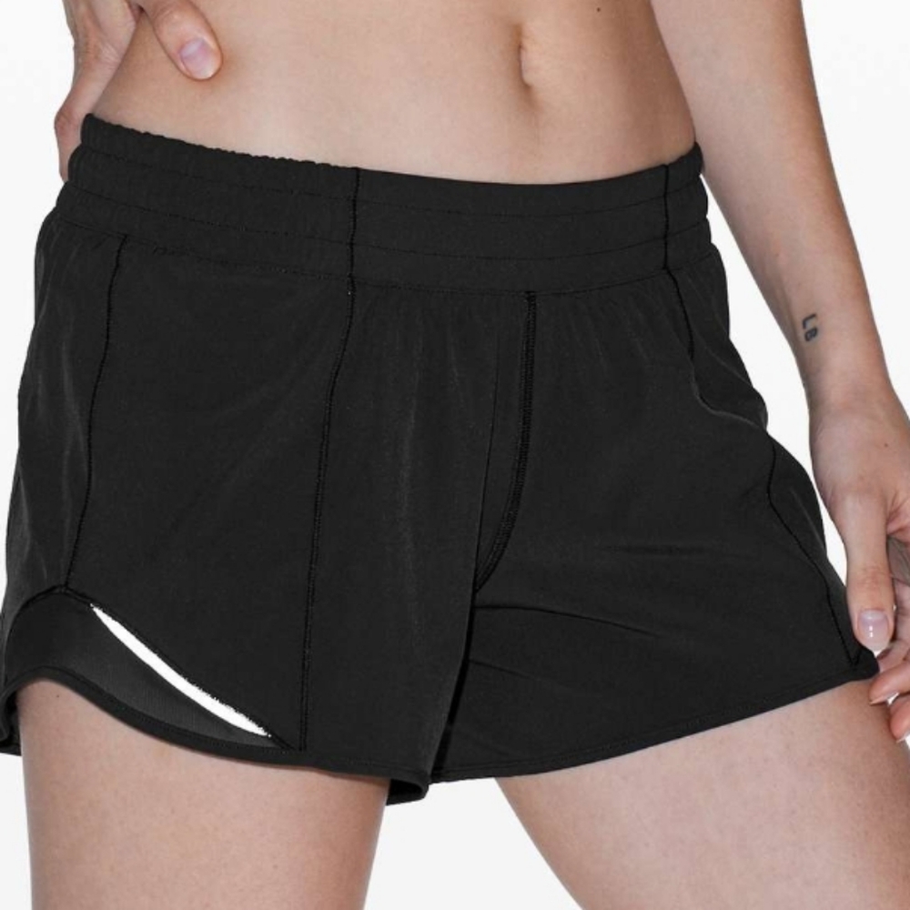 Lululemon Hotty Hot Short *Long 4" Black Size 14 Tall - Picture 7 of 10